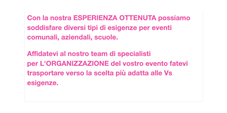 I nostri eventi: